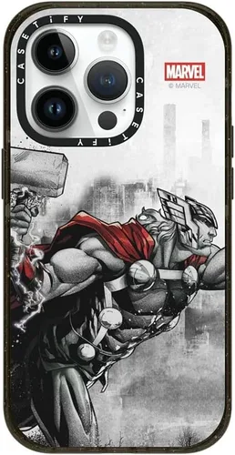 Vista 130 de CASETiFY Funda para iPhone Air, compatible con MagSafe Marvel VS CoLab Protección contra caídas de grado militar 4x de 8.2 pies Funda Capitán