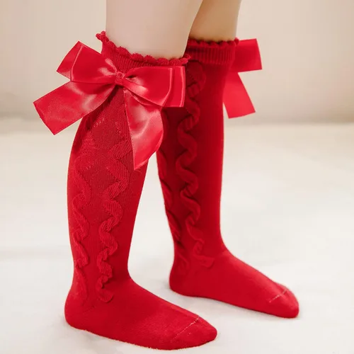 Vista 2 de Medias Princess Sock Baby Girls Calcetines sólidos para niños a media pantorrilla, hasta la rodilla, para niños pequeños, cuidado de bebés 20