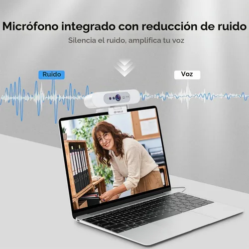 Vista 5 de TOALLIN Cámara web 4K para PC, cámara compatible con Windows Hola