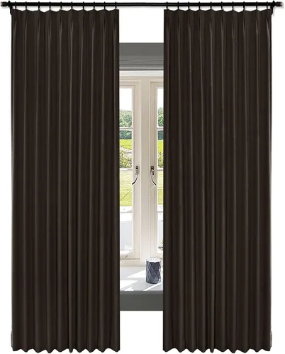 Vista 8 de Fcosie Cortinas de lino texturizadas, cortinas plisadas para oscurecer con forro opaco, paneles de mezcla de lino, cortinas de tratamiento de Beige