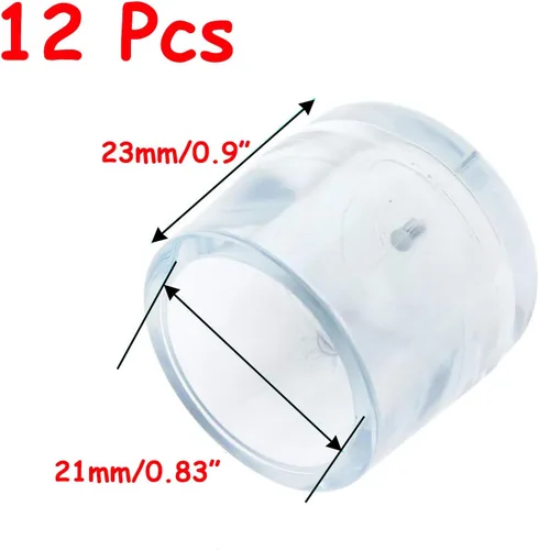 Vista 2 de Semetall 12 tapas de silicona de 0.83 pulgadas para patas de silla, protectores de suelo, fundas redondas para pies de mesa, para evitar arañazos