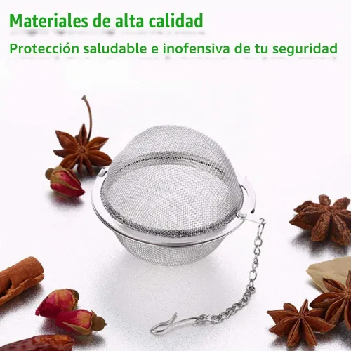 Vista 2 de Tea Steeper, 2 unidades de infusor de té de malla, filtro de té de alta calidad, difusor de intervalo de té con gancho de cadena extendido
