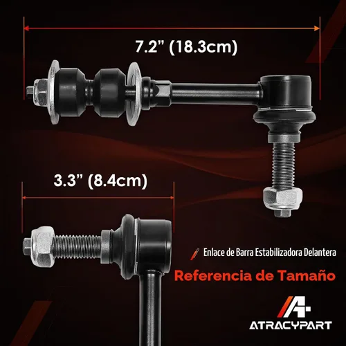 Vista 7 de Enlace estabilizador de barra antirrollido frontal 2 piezas izquierda y derecha 4WD, compatible con Ram 1500 2006-2008, Ram 2500 2006-2009, Ram 3500