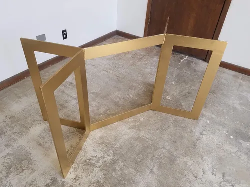 Vista 4 de Base de mesa de metal, estilo de barra plana, cualquier