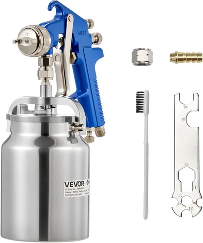 Vista 11 de VEVOR HVLP - Pistola pulverizadora de pintura de alimentación por gravedad con 3 boquillas (1.3/1.4/0.067 in), pulverizador de pintura automático