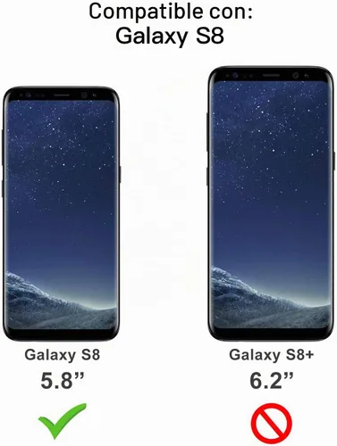 Vista 2 de JETech Funda resistente para Samsung Galaxy S8, color negro Protección de doble capa, diseño que absorbe los golpes