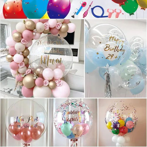Vista 6 de Herramienta expansora de globos con herramientas de corbata, máquina de relleno de globos para cumpleaños y fiestas de boda