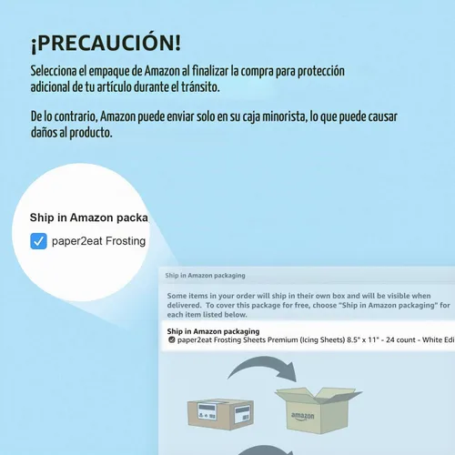 Vista 8 de Hojas de Papel Oblea Comestible Imprimible de paper2eat (0.40 mm - 25 hojas/Vainilla)