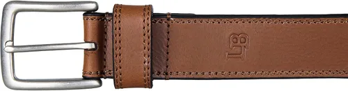 Vista 3 de Lucky Brand Cinturón de cuero cosido para hombre Clásico Casual Vestido Todos los días Western Hebilla de metal