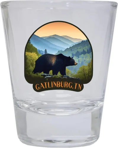 Vista 6 de Gatlinburg Tennessee Souvenir - Vaso de chupito redondo de 1.5 onzas, color verde Verde C