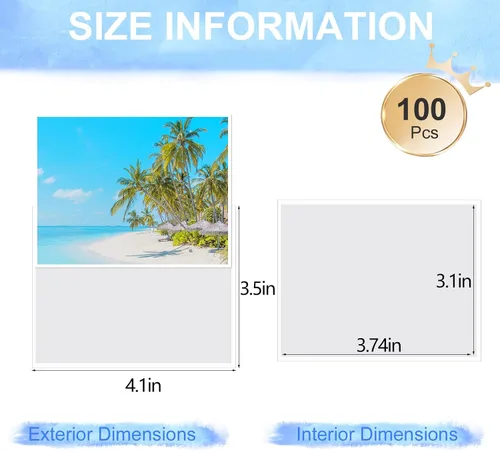 Vista 2 de 100 bolsillos autoadhesivos para exhibición, fundas de papel de 8.5 x 11 pulgadas, protectores de pared y comunicaciones de puerta, protector
