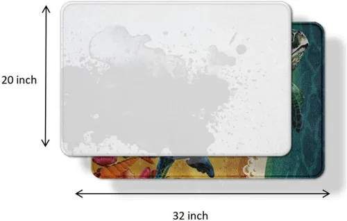 Vista 3 de Erosebridal Alfombras de baño con estampado de leopardo, ultra suaves, antideslizantes, decorativas, para habitación de animales de safari, 20 x 32