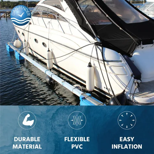 Vista 3 de Dan-Fender Guardabarros de barco resistente – Parachoques para barcos – Fuerte y flexible para todo tipo de clima, accesorio de barco