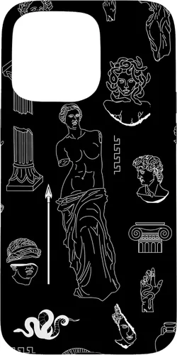 Vista 31 de Ancient Greece Statues Greek Aesthetic Black Case for iPhone 17