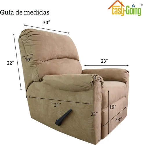 Vista 7 de Easy-Going Funda Elástica para Sofá Reclinable Cobertor de Sofá 4 Piezas Protector de Muebles Sofá Suave con Fondo Elástico Poliéster Spandex Tela