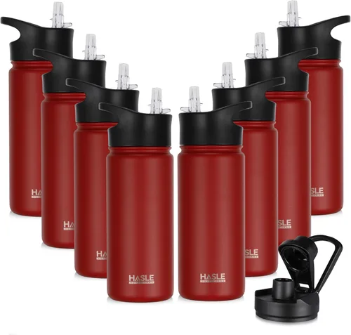 Vista 34 de HASLE OUTFITTERS Botella de agua aislada de 16 onzas para niños, botella de agua de acero inoxidable de doble pared al vacío, a prueba de fugas