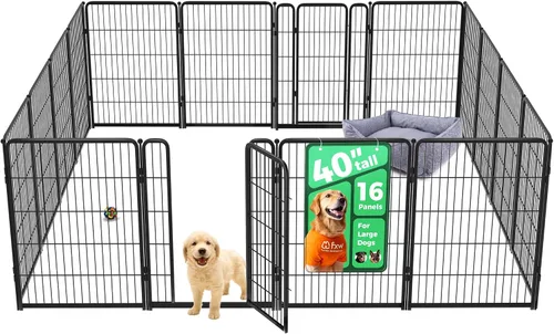 Vista 72 de FXW Homeplus Unleashed Corralito para Perros de Interior - Juego Sin Estrés y Seguro, Resistente de 24 Pulgadas 2 Paneles Corralito para Cachorros