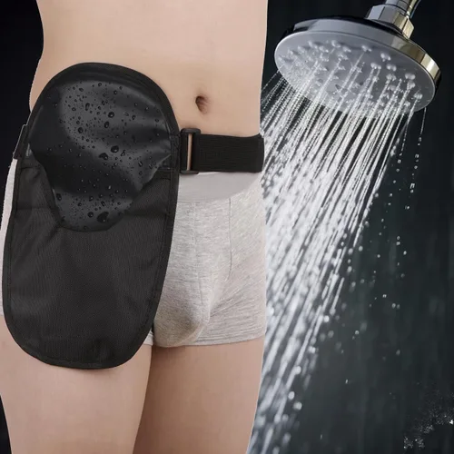 Vista 6 de Impermeable Colostomía Bolsa Cubierta Cinturón Ostomía Bolsa Cubre Protector Estoma Ajustable Urostomía Bolsa Suministros Negro + Azul