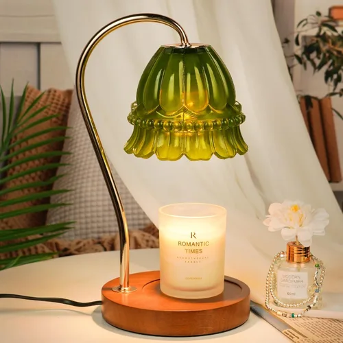 Vista 19 de Funistree Paquete de 2 lámparas calentadoras de velas de flores, lámpara de vela con temporizador, regalos de cumpleaños de Navidad para mujeres
