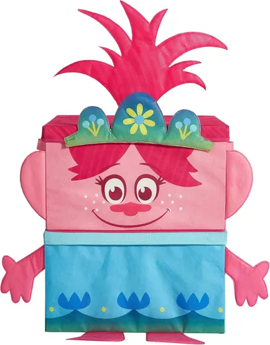 Vista 2 de Idea Nuova DreamWorks Trolls Poppy Figural - Juego de almacenamiento apilable de 2 piezas, rosa