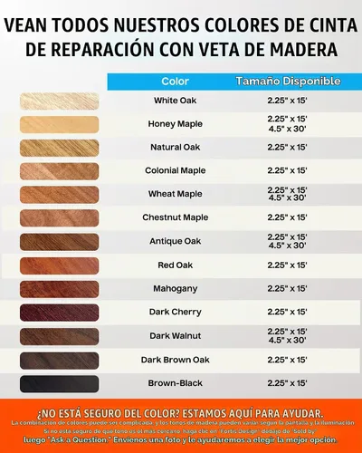 Vista 3 de Match 'N Patch Cinta de reparación realista, roble antiguo