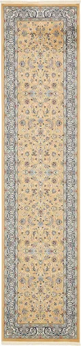 Vista 4 de Unique Loom Narenj Collection - Alfombra de área con diseño de Leeds (5 pies 1 pulgada x 8 pies, rectangular, verde/beige)