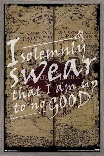 Vista 9 de Trends International Harry Potter - The Marauder's Map - I Solemnly Swear Wall Poster, 14.725" x 22.375", Premium Unframed Version Versión premium