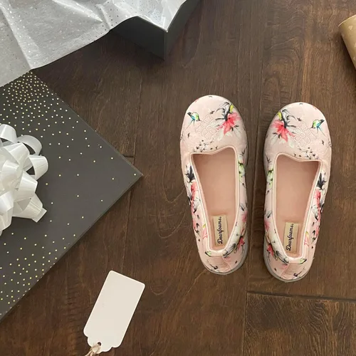Vista 5 de Dearfoams - Rebecca Chenille cerrado espalda con pantuflas anchas