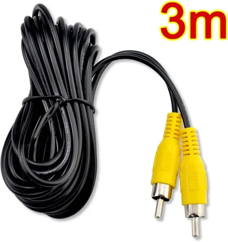 Vista 3 de Cable de video RCA, cable coaxial de audio digital con enchufe individual macho a macho, cable de extensión A/V para subwoofer de automóvil, cámara