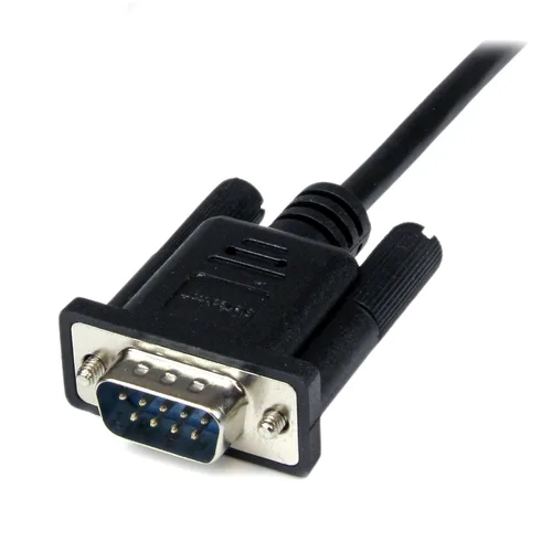 Vista 4 de StarTech Cable serial nulo DB9 negro de 6.6 ft, macho a hembra