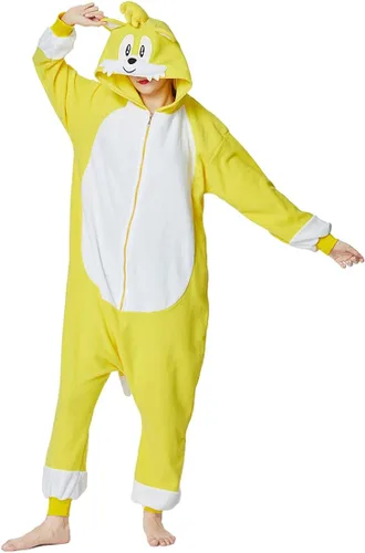 Vista 3 de OGU DEAL Pijama de Sonic para adultos disfraz de Halloween disfraz de dibujos animados para hombres y mujeres
