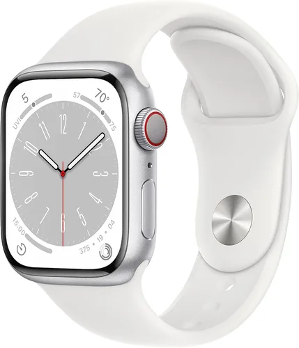 Vista 12 de Apple Watch Series 8 [GPS + Cellular 45mm] Reloj inteligente con caja de aluminio ROJA (PRODUCTO)RED con correa deportiva ROJA (PRODUCTO)RED-S/M.