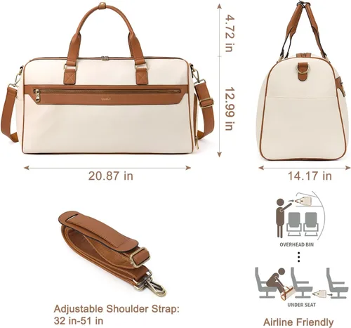 Vista 9 de CLUCI Neceser + bolsa de fin de semana para mujer