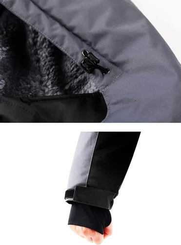 Vista 6 de Chaqueta de esquí impermeable para mujer, resistente al viento, con aislamiento de forro polar