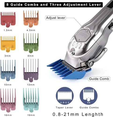 Vista 3 de SURKER Cortadora de pelo para hombre, inalámbrico, kit profesional de corte de pelo para hombres, pantalla LED recargable
