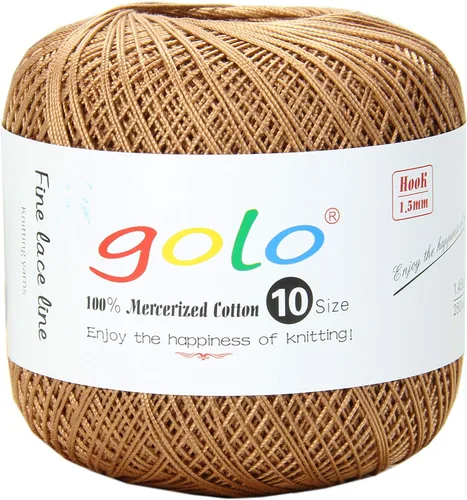 Vista 80 de Golo - 3 bolas de hilo de ganchillo tamaño 10, hilo de crochet para tejer a mano 102