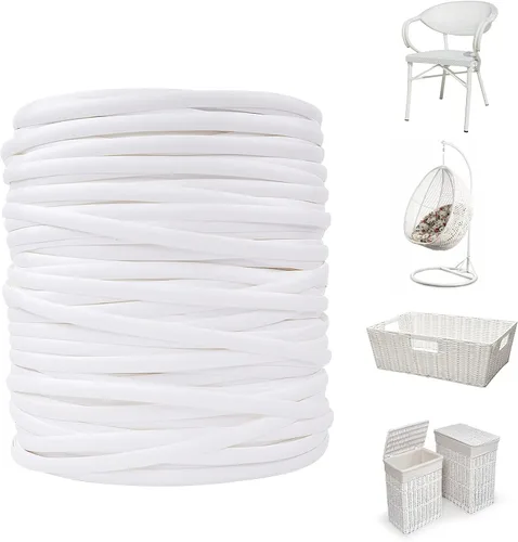 Vista 8 de Material de reparación de mimbre, material de tejido de ratán sintético plano para tejer y reparar mesa de silla, cesta de almacenamiento, etc.