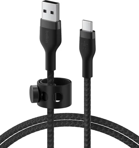 Vista 10 de Belkin BoostCharge Pro Flex Cable trenzado USB-C a USB-A (1M/3.3FT) Certificado USB-IF, cable de carga rápida para iPhone 17, iPhone 17 Pro, iPad