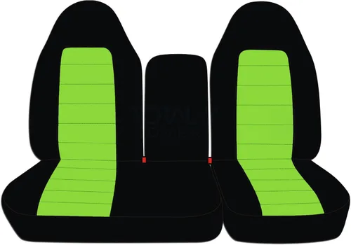Vista 26 de Funda para asientos y apoya brazos de camiones, asiento delantero dividido 60/40 con apertura en el medio, para camión 1997-2000 Ford F-150, de 21