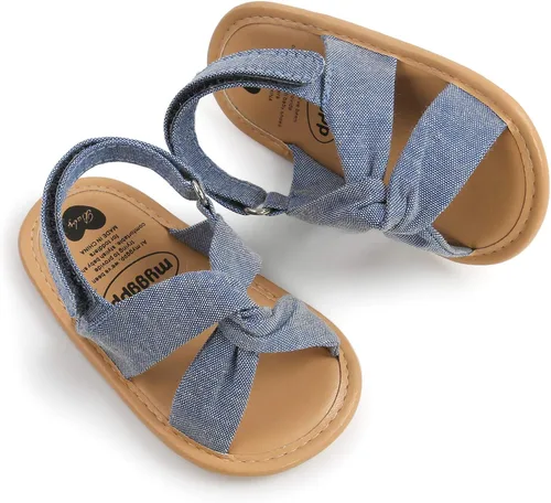 Vista 5 de RVROVIC Sandalias para bebés niños y niñas, zapatos de verano de primera calidad para exteriores, ligeras, suaves, antideslizantes, suela para niños