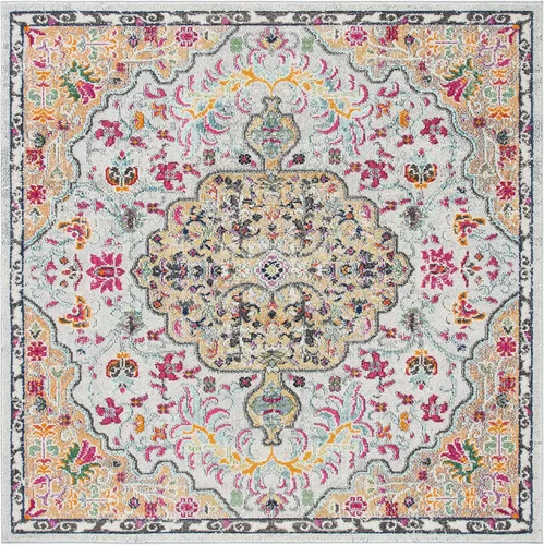 Vista 29 de SAFAVIEH Colección Madison MAD447B - Tapete bohemio con medallón antiguo y elegante, no desprende pelusa, para la sala, dormitorio, comedor