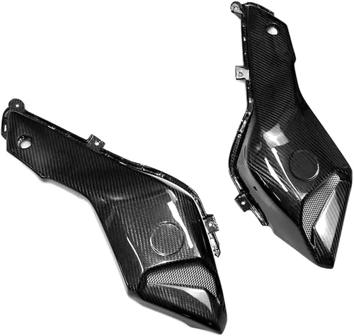 Vista 4 de Cubiertas de entrada de aire de fibra de carbono para motocicleta, panel de protección lateral del tanque, modificación de carenado para Yamaha