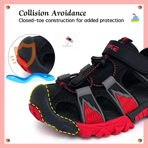 Vista 4 de VITUOFLY Sandalias para niños al aire libre senderismo deportes sandalias niñas piscina playa zapatos de verano zapatos de agua zapatillas