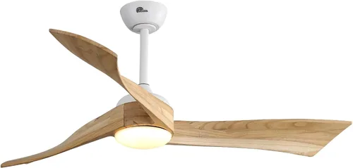 Vista 25 de Sofucor - Ventilador de techo de 52 pulgadas sin luces, moderno, de madera maciza, con control remoto, 5000 CFM de alto flujo de aire, motor CC