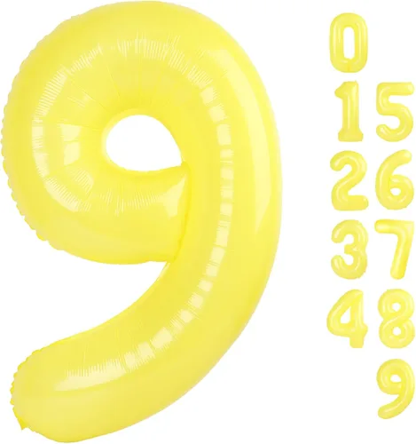 Vista 125 de Globos con números de 40 pulgadas, color negro, para decoraciones de cumpleaños de 10 a 100 años Jumbo 40In & Vibrant Color, With Hanging Holes