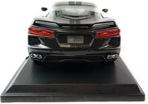 Vista 5 de Maisto Special Edition 2020 Chevrolet Corvette C8 Stingray Coupe 1:18 Die Cast Negro Metálico