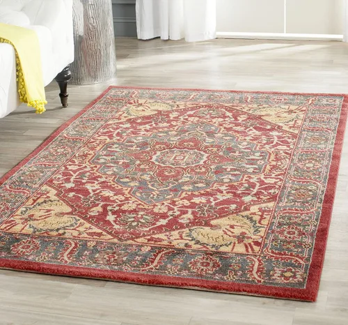 Vista 6 de SAFAVIEH Mahal Collection - Alfombra de pasillo, 2 pies 2 pulgadas x 6 pies, azul marino y rojo, diseño oriental tradicional, no desprende pelusa