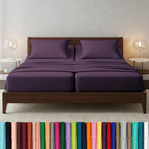 Vista 20 de Elegant Comfort - Juego de sábanas de microfibra de 1500 hilos de calidad hotelera prémium de 4 piezas - Resistente a arrugas, sábana bajera