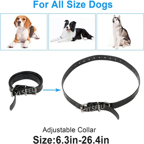 Vista 4 de Correa de collar para perros ETPET para la mayoría de receptores de collar de entrenamiento electrónico: Correa de TPU para mascotas, ajustable