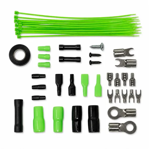 Vista 8 de SoundBox Kit completo de cableado de amplificador de calibre 4, cables RCA y potencia extra largos de 20 pies - verde
